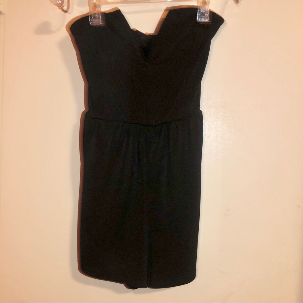 Express Black Strapless Romper